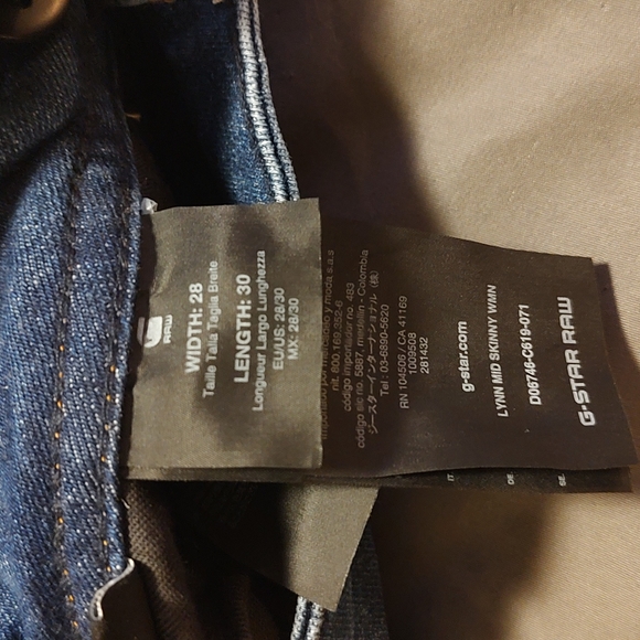 G-Star Raw size 28w 30L. Lynn mid rise skinny jean. - Picture 4 of 5